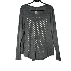North face Gray long sleeve with triangles size XL